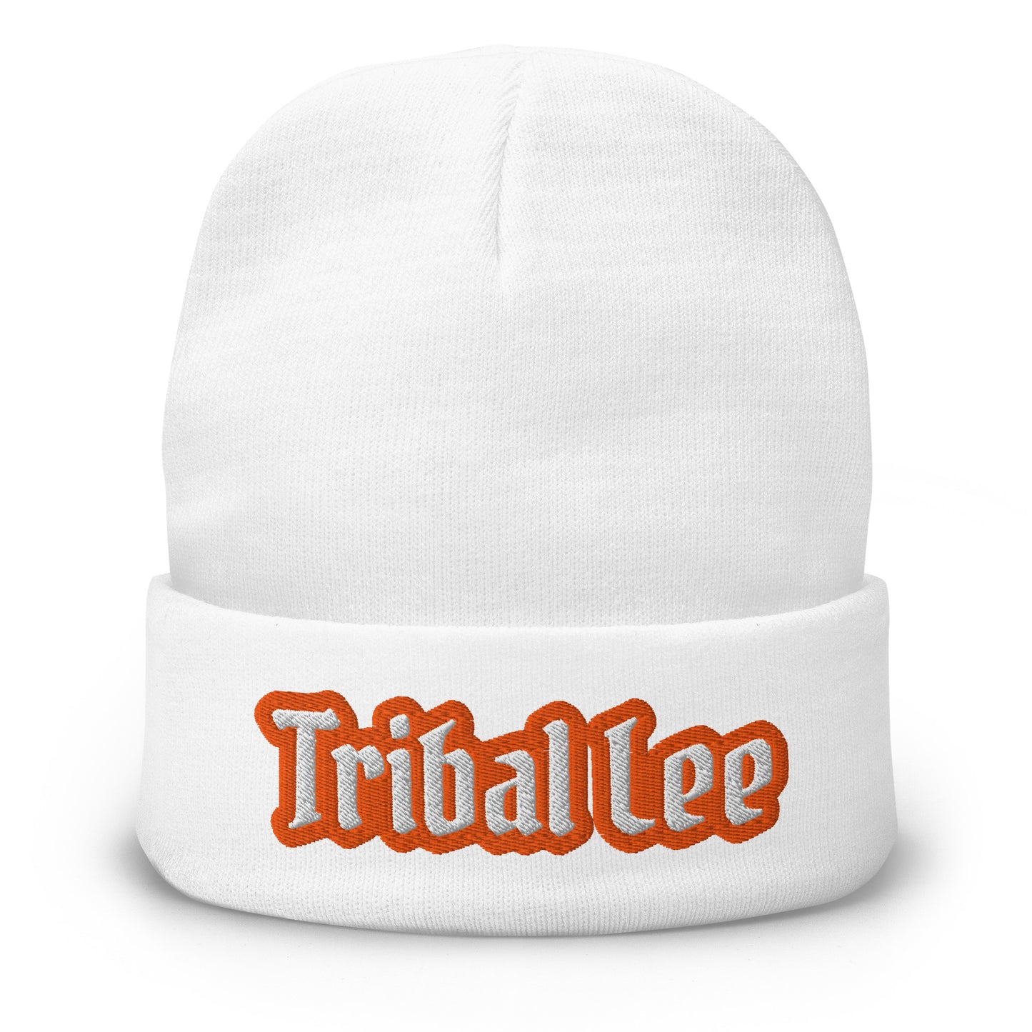 Tribal Lee Embroidered Beanie (Orange)