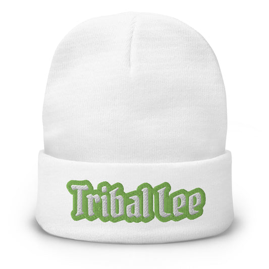 Tribal Lee Embroidered Beanie (Green)