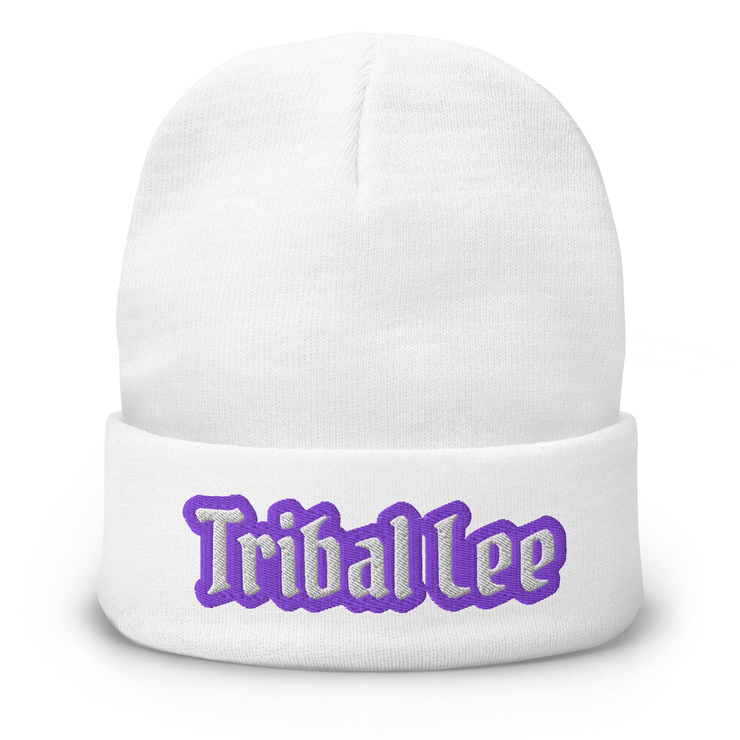 Tribal Lee Embroidered Beanie (Purple)